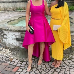 Nicole Miller Hi-Lo Magenta Formal Dress